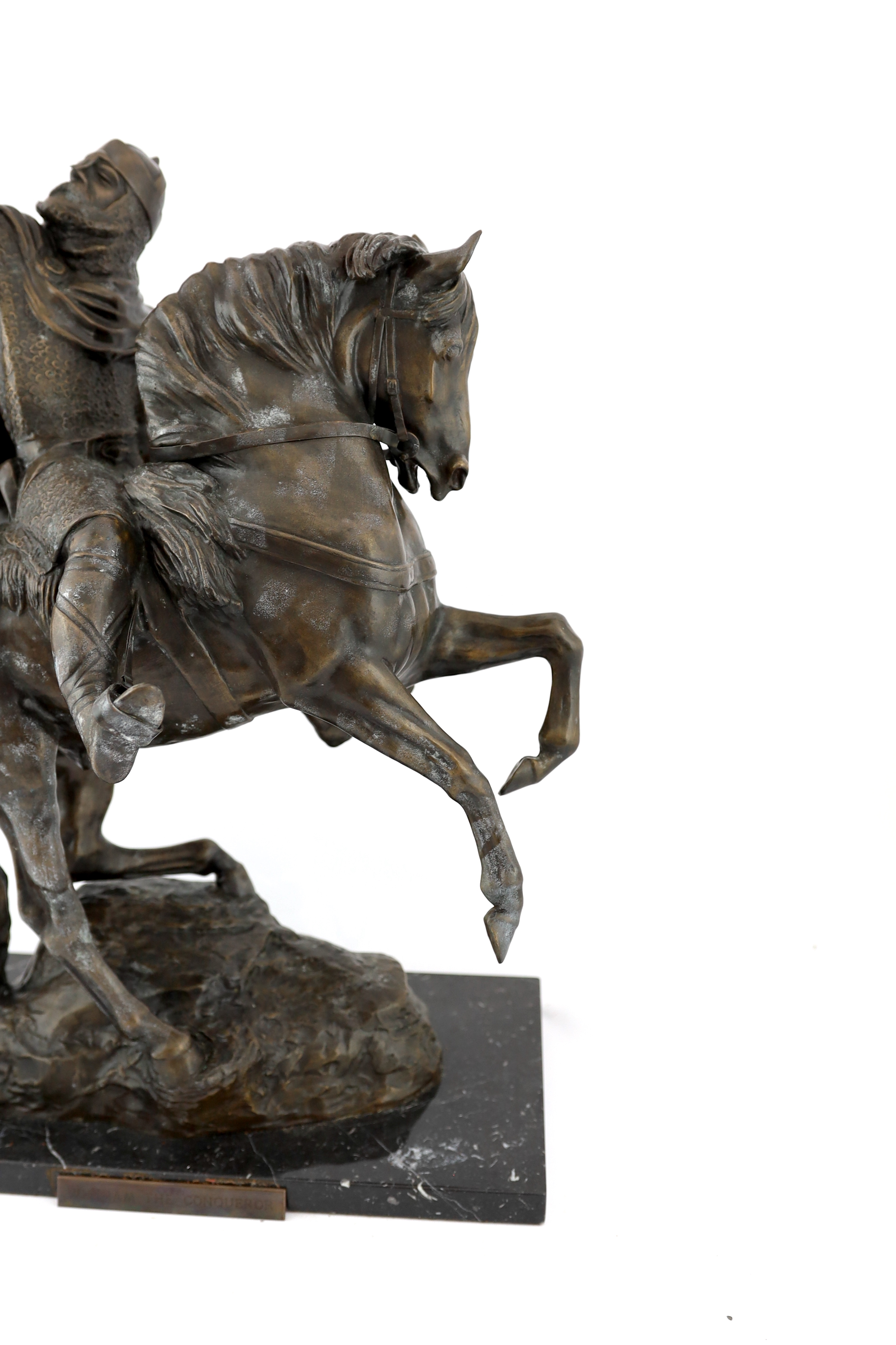 Bernard Winskill (d.1980), a large Royal Worcester foundry bronze equestrian group ‘William the Conqueror’